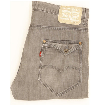 Levi's 508 Men Grey Straight Slim Stretch Jeans W34 L33