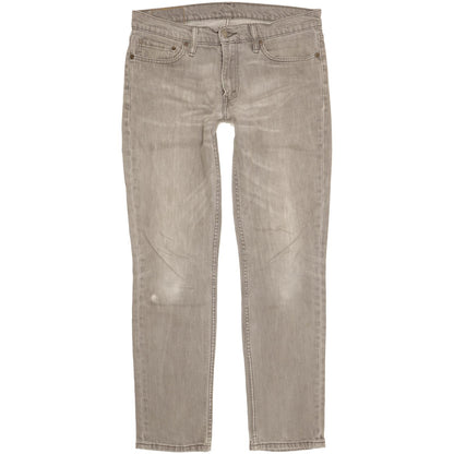 Levi's 511 Men Grey Straight Slim Stretch Jeans W33 L32