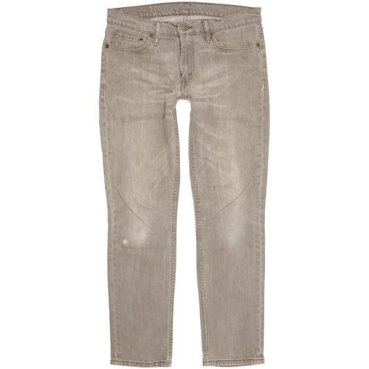 Levi's 511 Men Grey Straight Slim Stretch Jeans W33 L32
