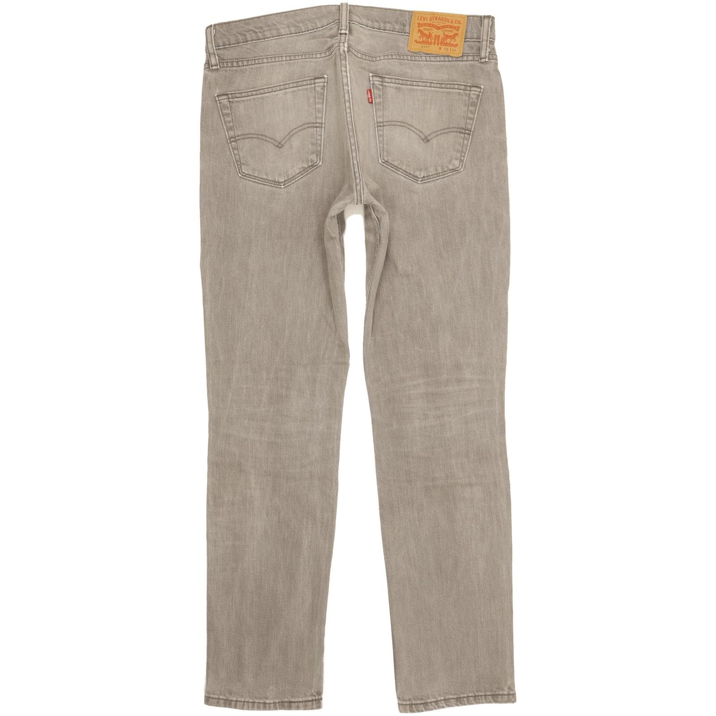 Levi's 511 Men Grey Straight Slim Stretch Jeans W33 L32