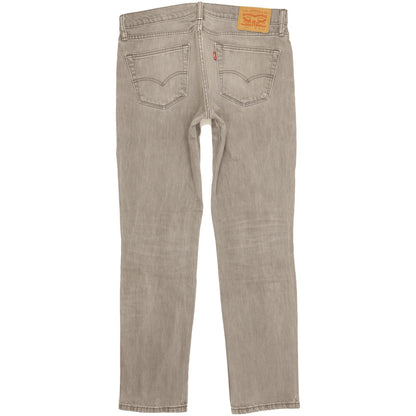 Levi's 511 Men Grey Straight Slim Stretch Jeans W33 L32