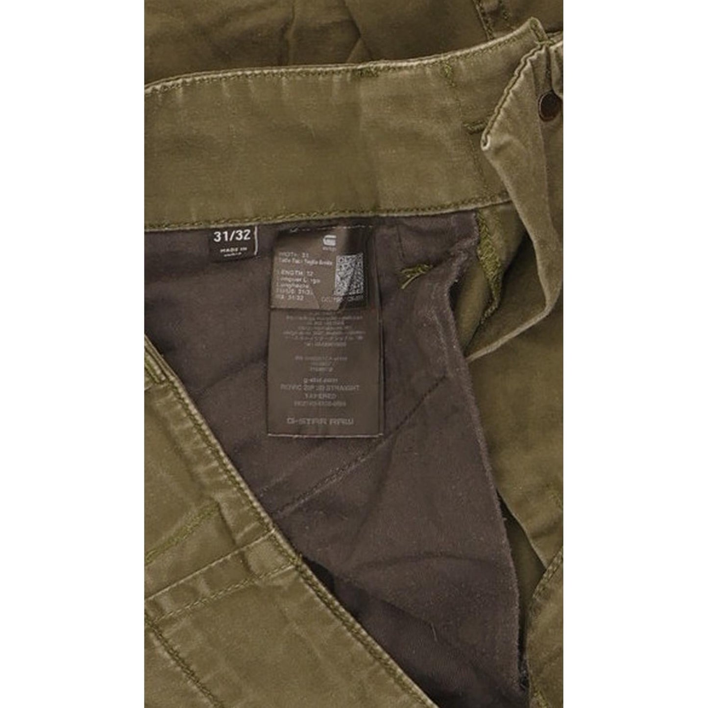 G-Star Rovic 3D Men Green Tapered Regular Stretch Jeans W31 L32