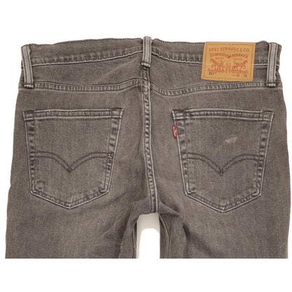 Levi's 511 Men Grey Straight Slim Stretch Jeans W32 L34