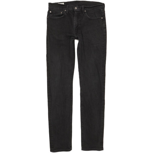 Levi's 502 Men Black Tapered Regular Stretch Jeans W32 L34