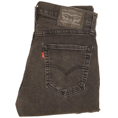 Levi's 511 Men Black Straight Slim Stretch Jeans W32 L32
