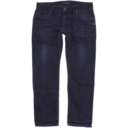 G-Star Attacc Men Navy Straight Slim Jeans W34 L31