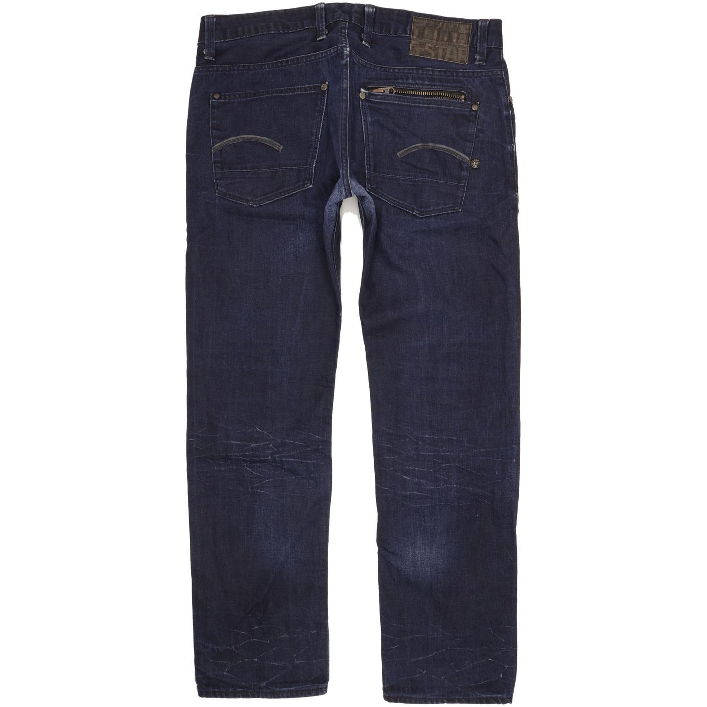 G-Star Attacc Men Navy Straight Slim Jeans W34 L31