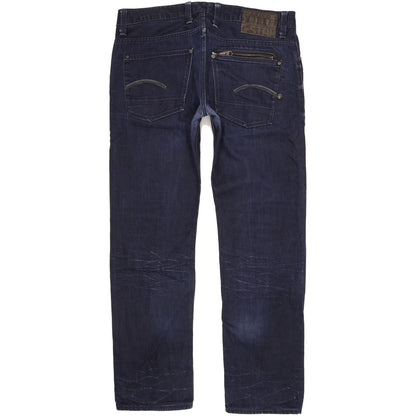 G-Star Attacc Men Navy Straight Slim Jeans W34 L31