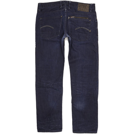 G-Star Attacc Men Navy Straight Slim Jeans W34 L31