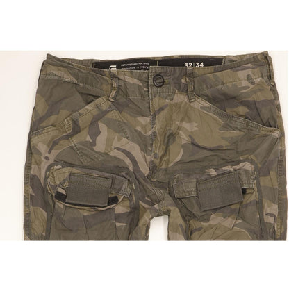 G-Star 3D Cargo Men Green Tapered Loose Jeans W32 L34