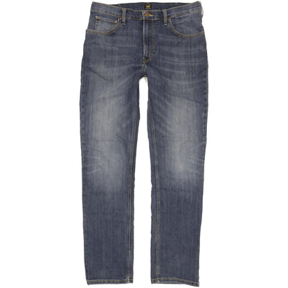 Lee Brooklyn Men Blue Straight Regular Stretch Jeans W36 L34