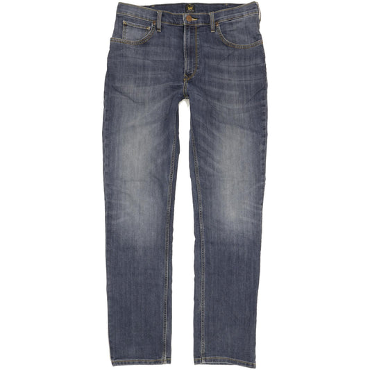 Lee Brooklyn Men Blue Straight Regular Stretch Jeans W36 L34