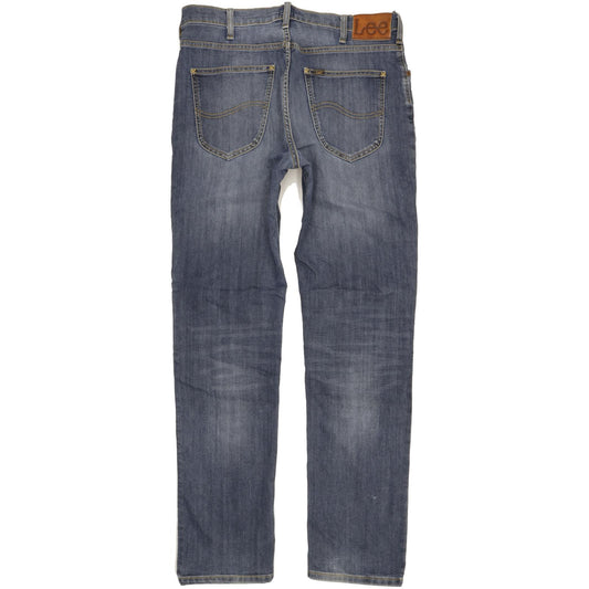 Lee Brooklyn Men Blue Straight Regular Stretch Jeans W36 L34
