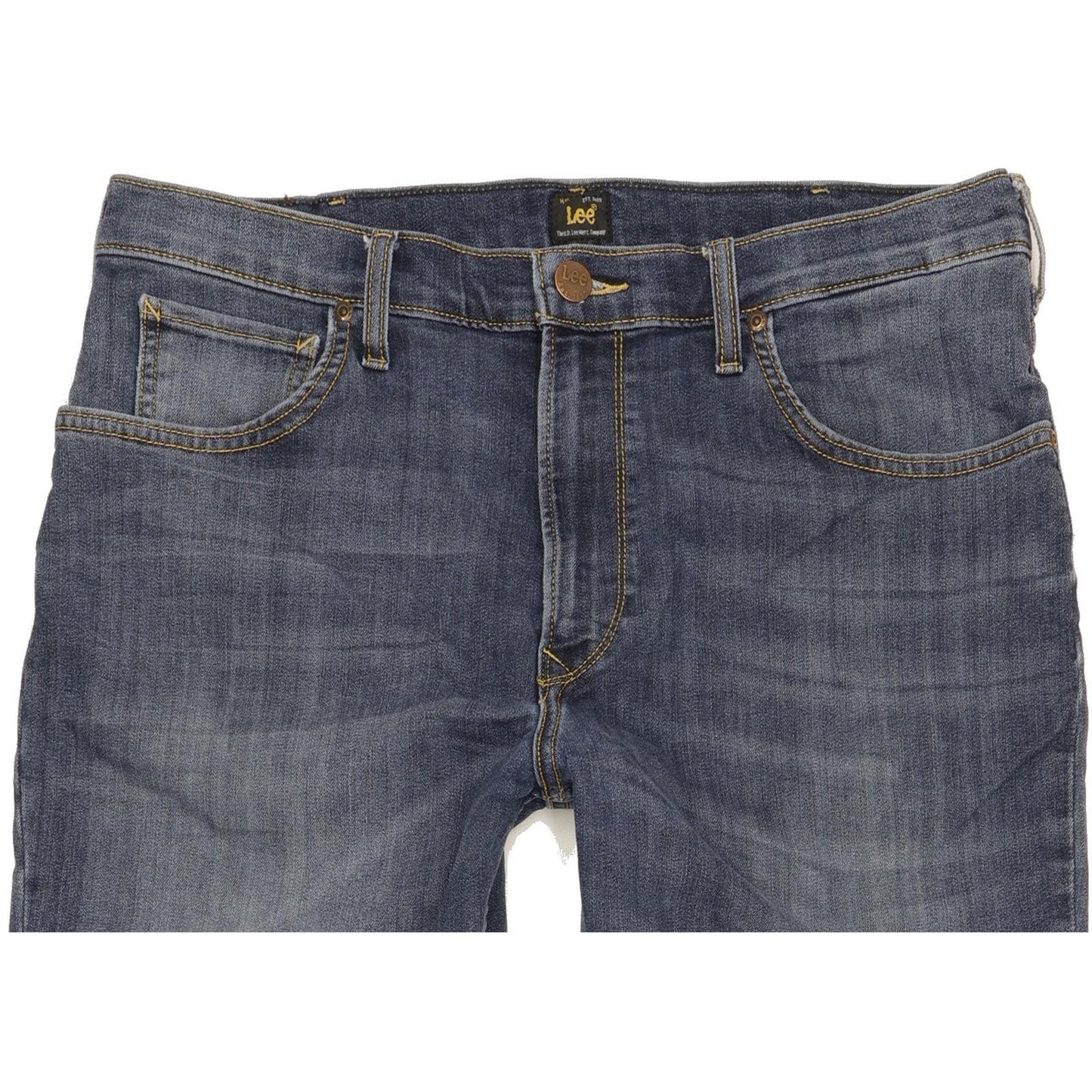 Lee Brooklyn Men Blue Straight Regular Stretch Jeans W36 L34