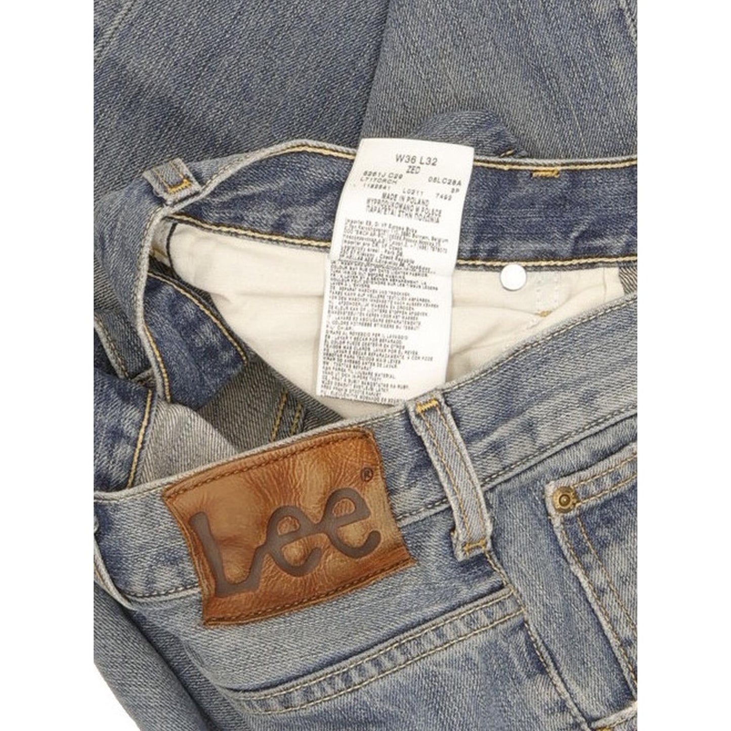 Lee Zed Men Blue Straight Regular Jeans W36 L32