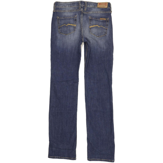 Mustang Oregon Women Blue Straight Slim Stretch Jeans W30 L34