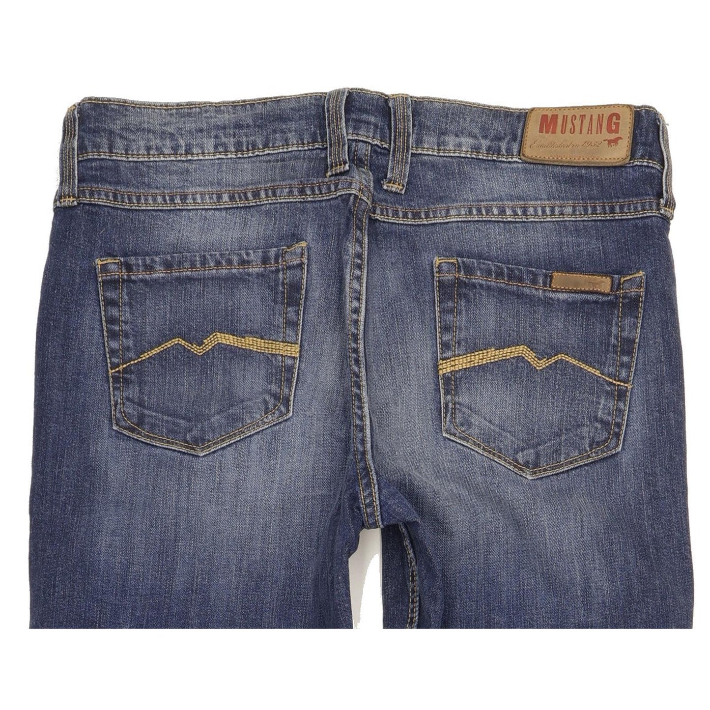 Mustang Oregon Women Blue Straight Slim Stretch Jeans W30 L34