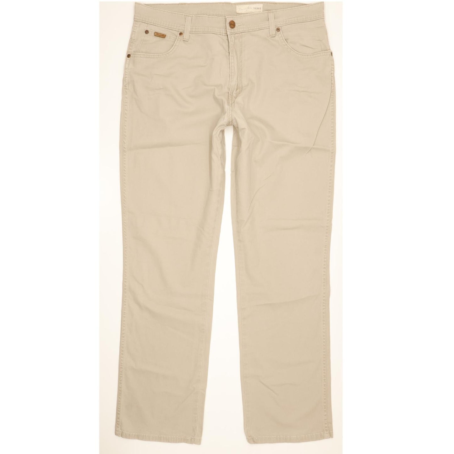 Wrangler Texas Men Beige Straight Regular Stretch Jeans W36 L32