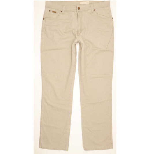 Wrangler Texas Men Beige Straight Regular Stretch Jeans W36 L32