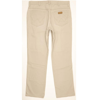 Wrangler Texas Men Beige Straight Regular Stretch Jeans W36 L32