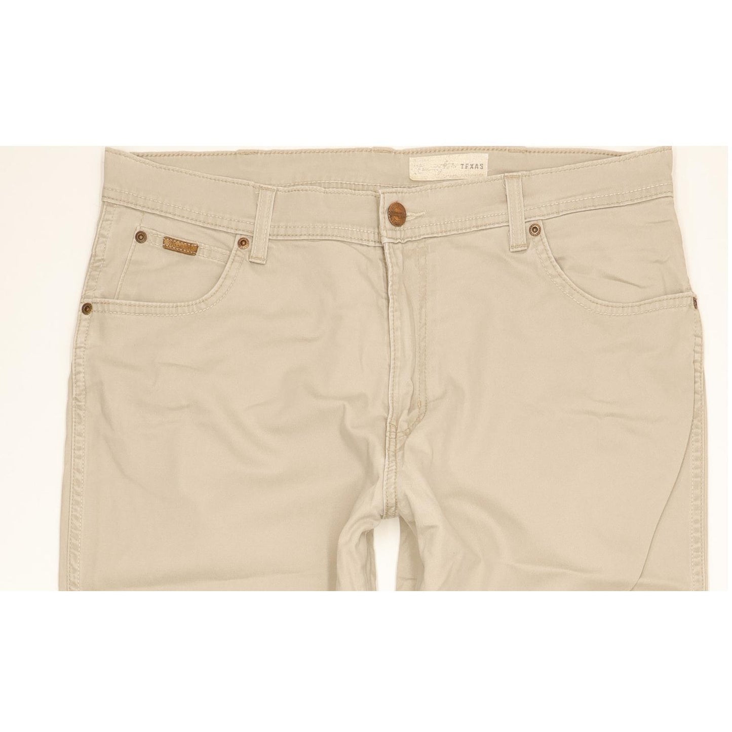Wrangler Texas Men Beige Straight Regular Stretch Jeans W36 L32