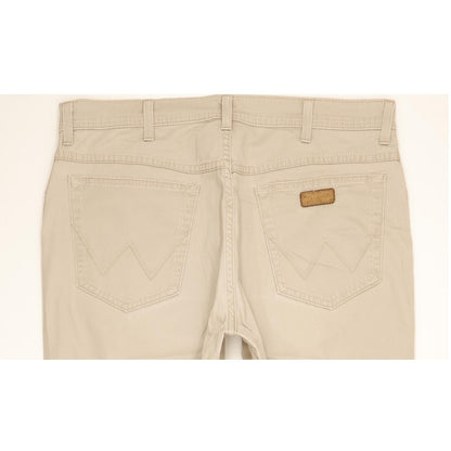 Wrangler Texas Men Beige Straight Regular Stretch Jeans W36 L32