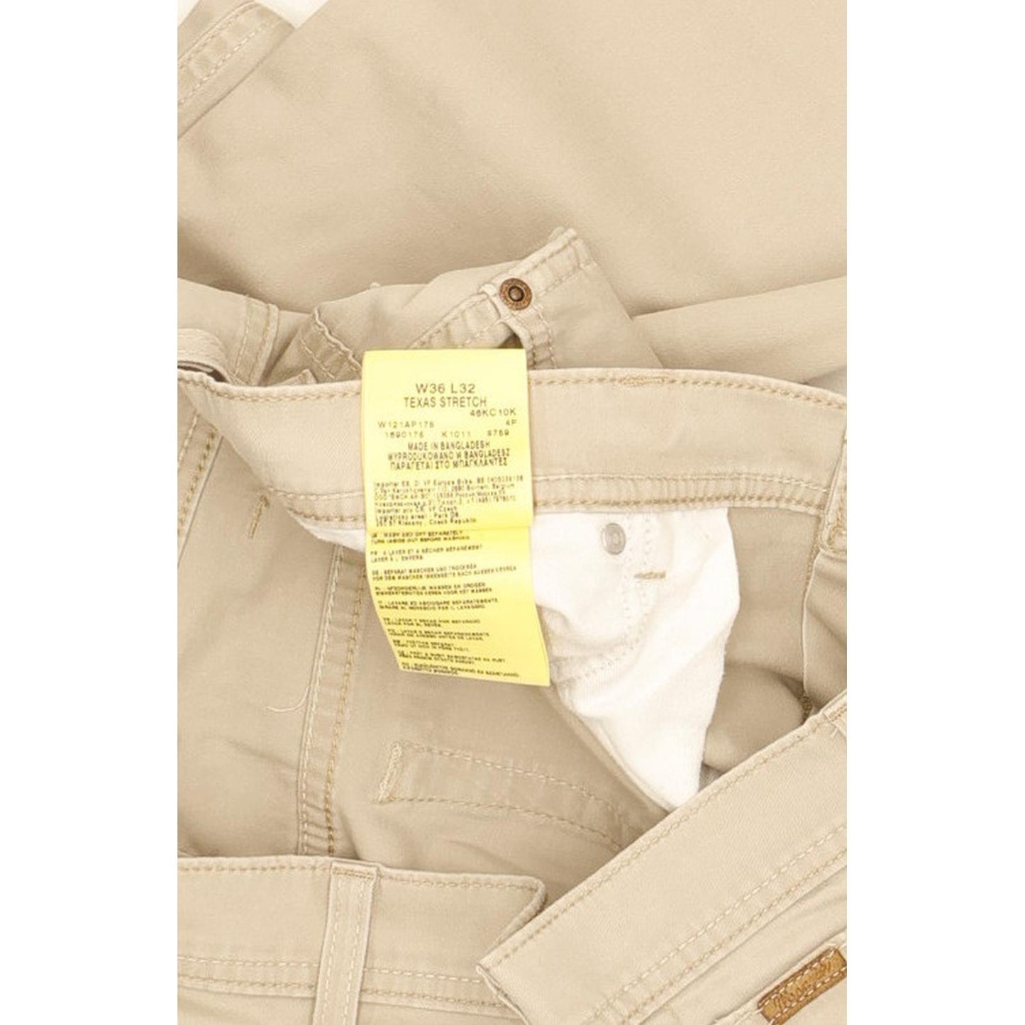 Wrangler Texas Men Beige Straight Regular Stretch Jeans W36 L32