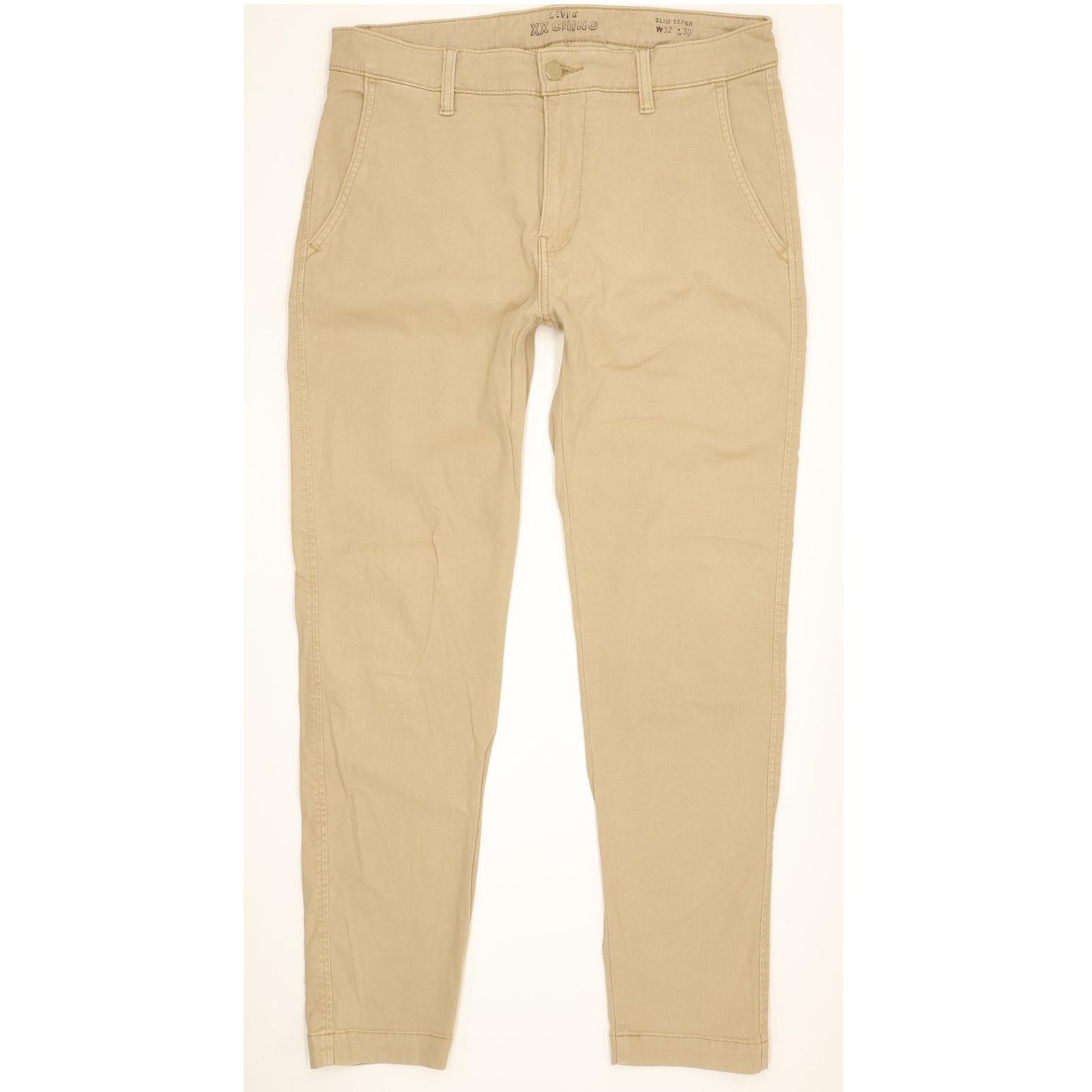 Levi's Men Beige Tapered Slim Chino Stretch Jeans W32 L29