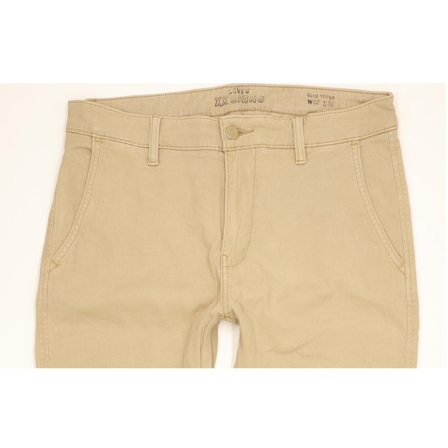 Levi's Men Beige Tapered Slim Chino Stretch Jeans W32 L29