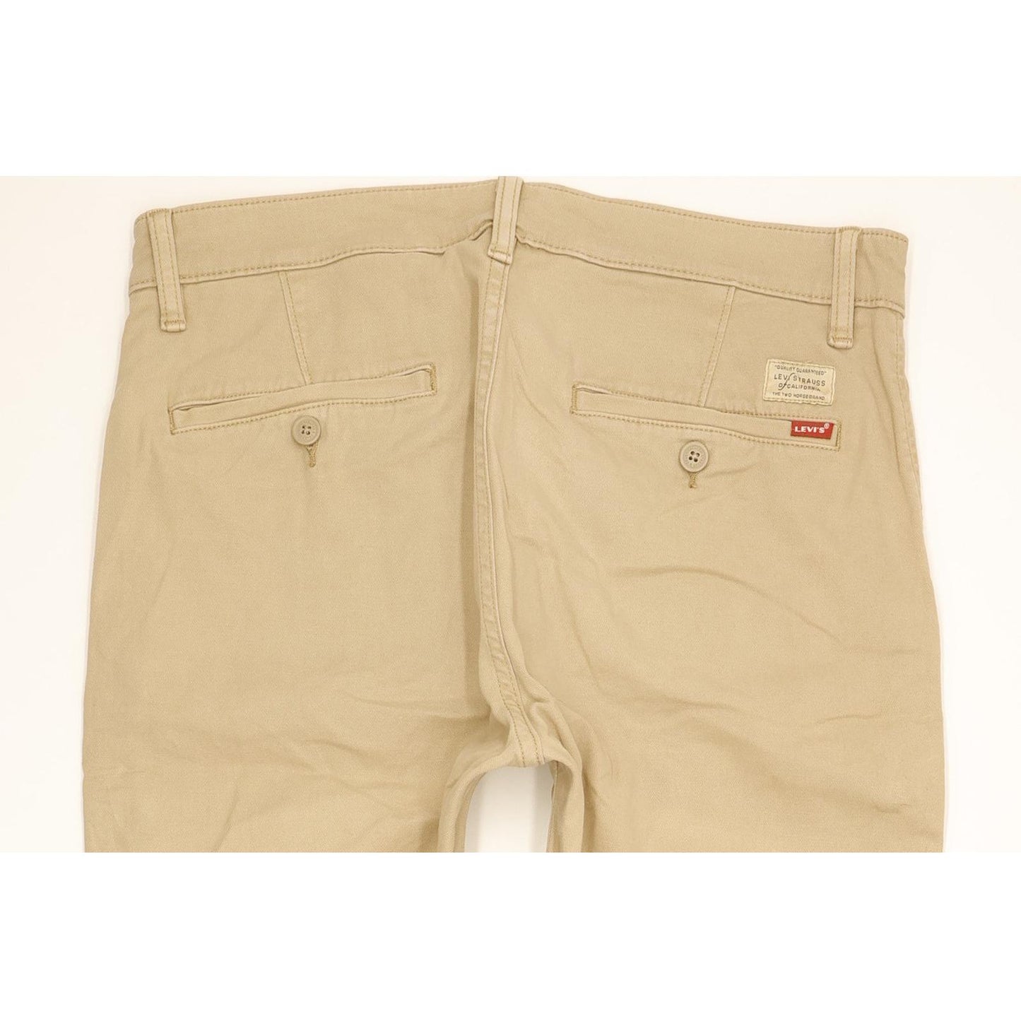 Levi's Men Beige Tapered Slim Chino Stretch Jeans W32 L29