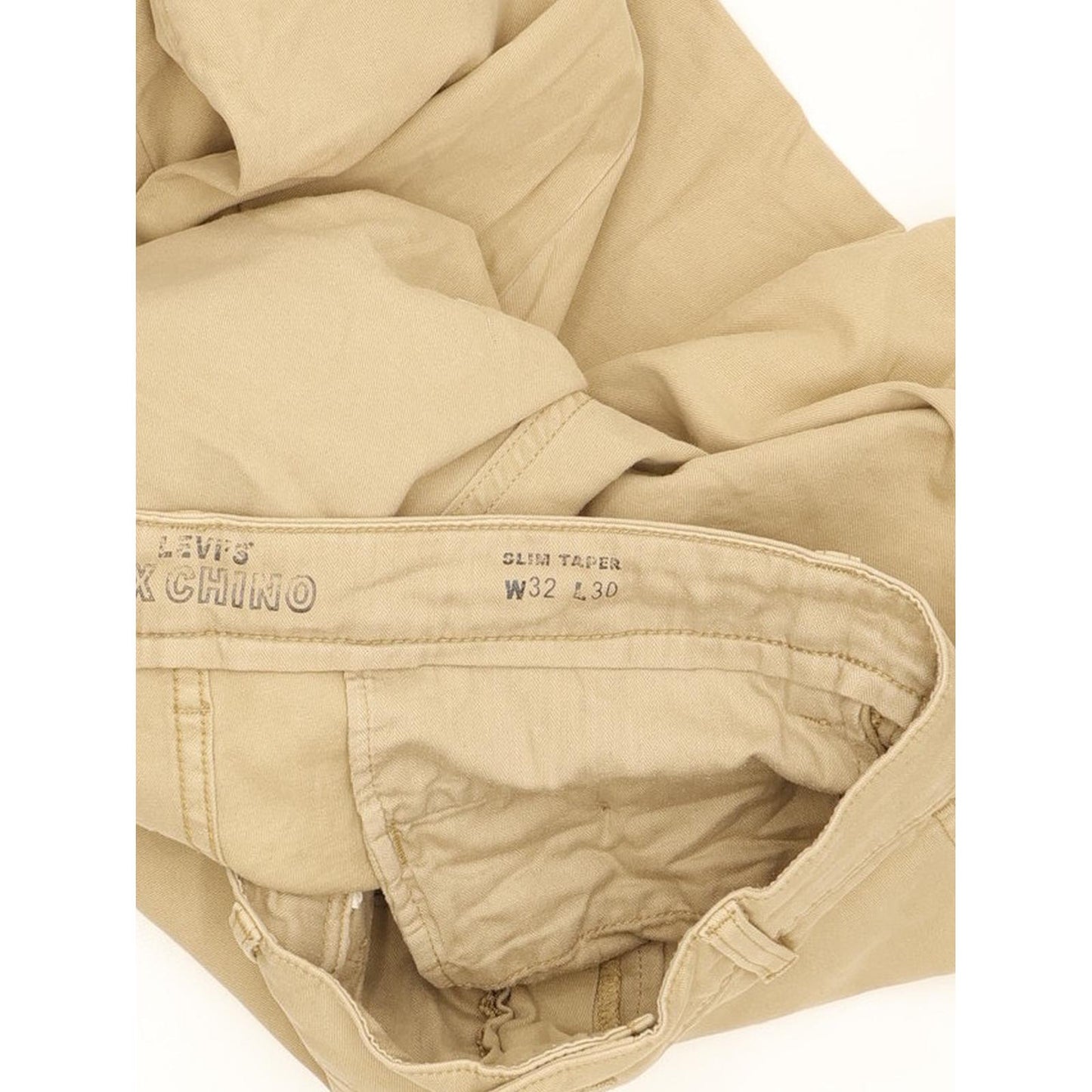 Levi's Men Beige Tapered Slim Chino Stretch Jeans W32 L29
