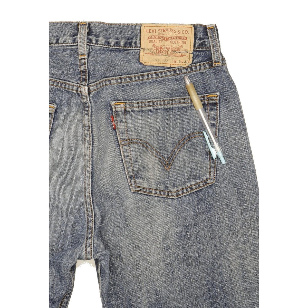 Levi's 751 Men Blue Straight Regular Jeans W33 L32