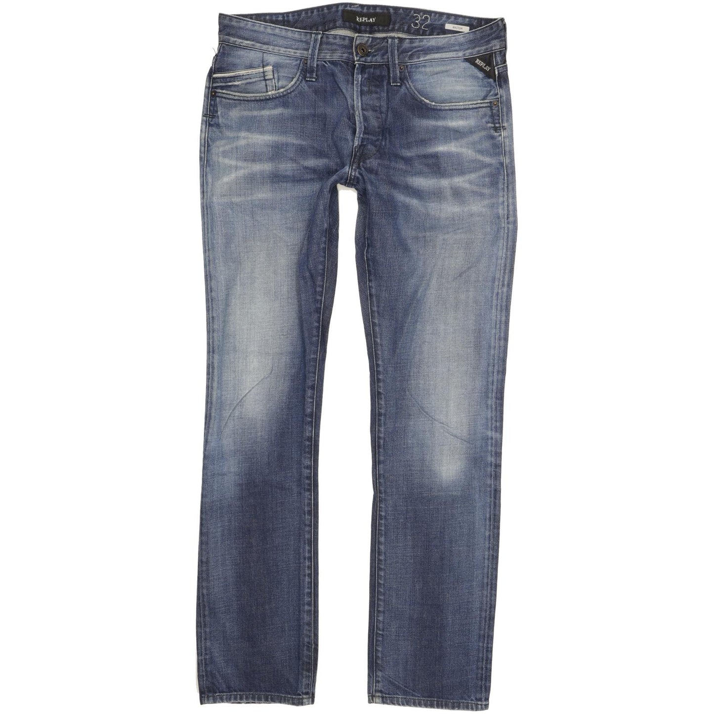 Replay Waitom Men Blue Straight Regular Jeans W32 L32
