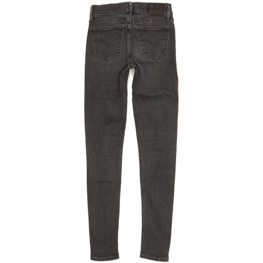 Levi's 710 Super Women Black Skinny Slim Stretch Jeans W25 L30