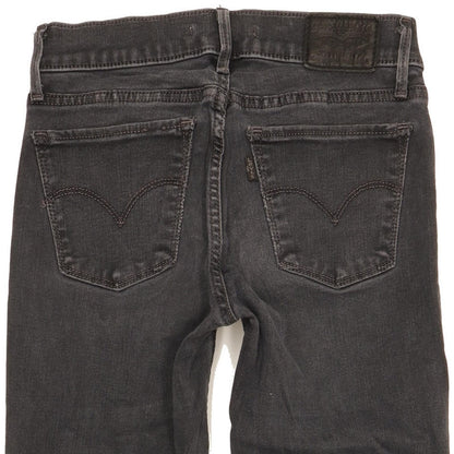 Levi's 710 Super Women Black Skinny Slim Stretch Jeans W25 L30