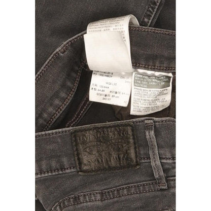 Levi's 710 Super Women Black Skinny Slim Stretch Jeans W25 L30