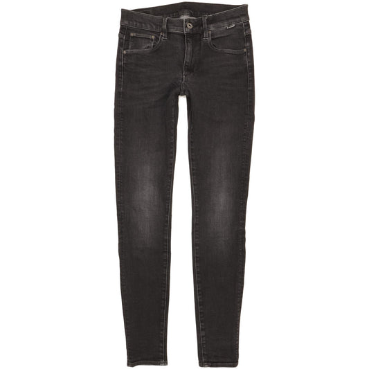 G-Star 3301 Women Black Skinny Slim Stretch Jeans W28 L32