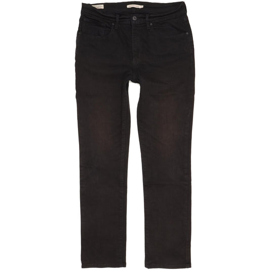 Levi's 724 Black Straight Slim Stretch Jeans High Waisted W31 L30