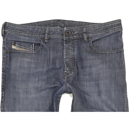 Diesel Buster Men Blue Tapered Regular Stretch Jeans W34 L32