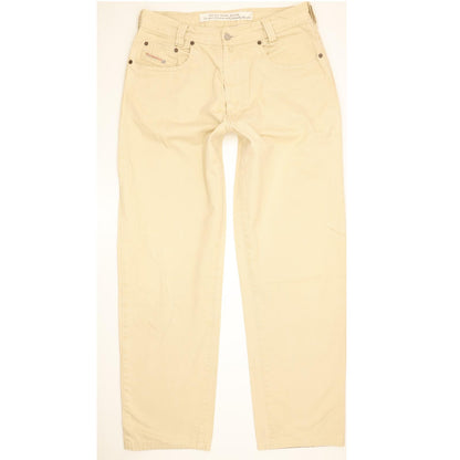 Diesel Saddle Baggy Men Beige Tapered Relaxed Jeans W33 L32
