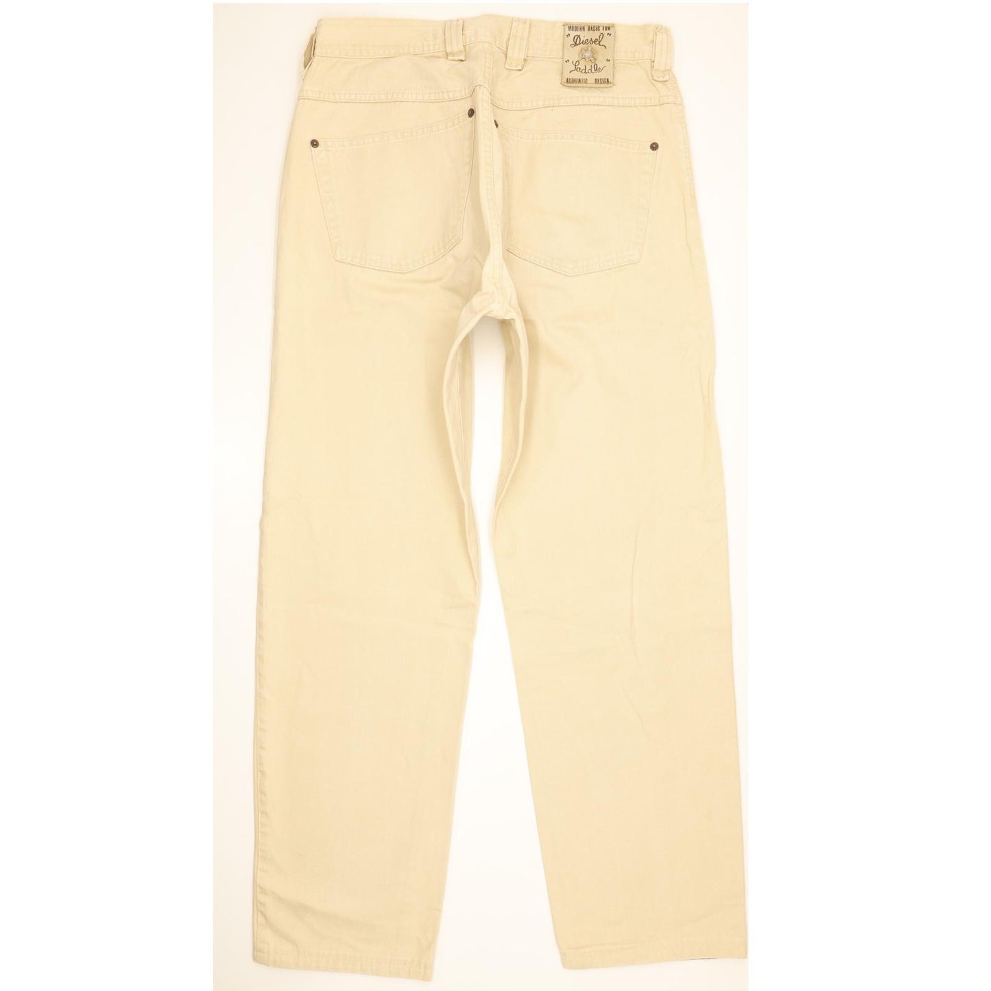 Diesel Saddle Baggy Men Beige Tapered Relaxed Jeans W33 L32