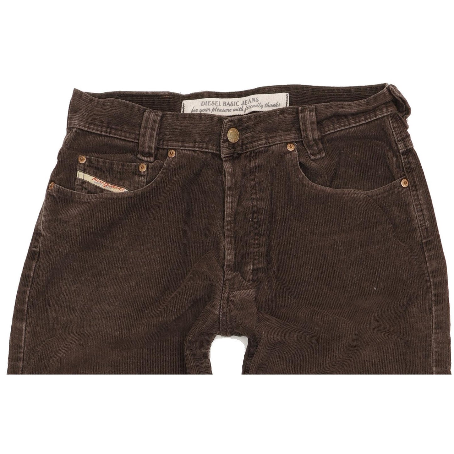 Diesel Saddle Men Brown Straight Regular Stretch Jeans W31 L31
