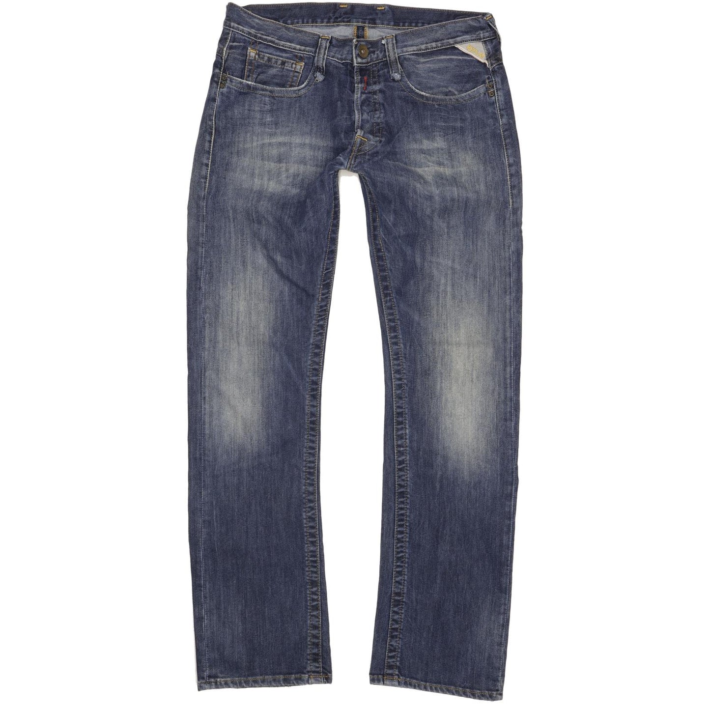 Replay Men Blue Straight Regular Jeans W33 L34
