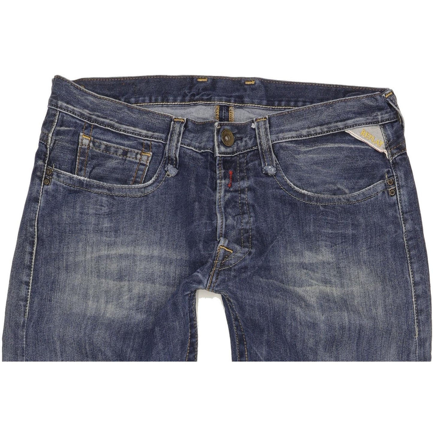 Replay Men Blue Straight Regular Jeans W33 L34
