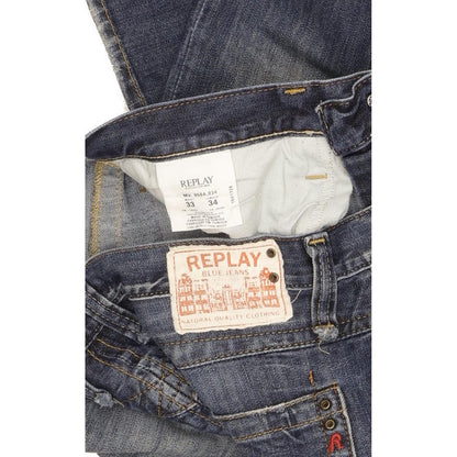 Replay Men Blue Straight Regular Jeans W33 L34
