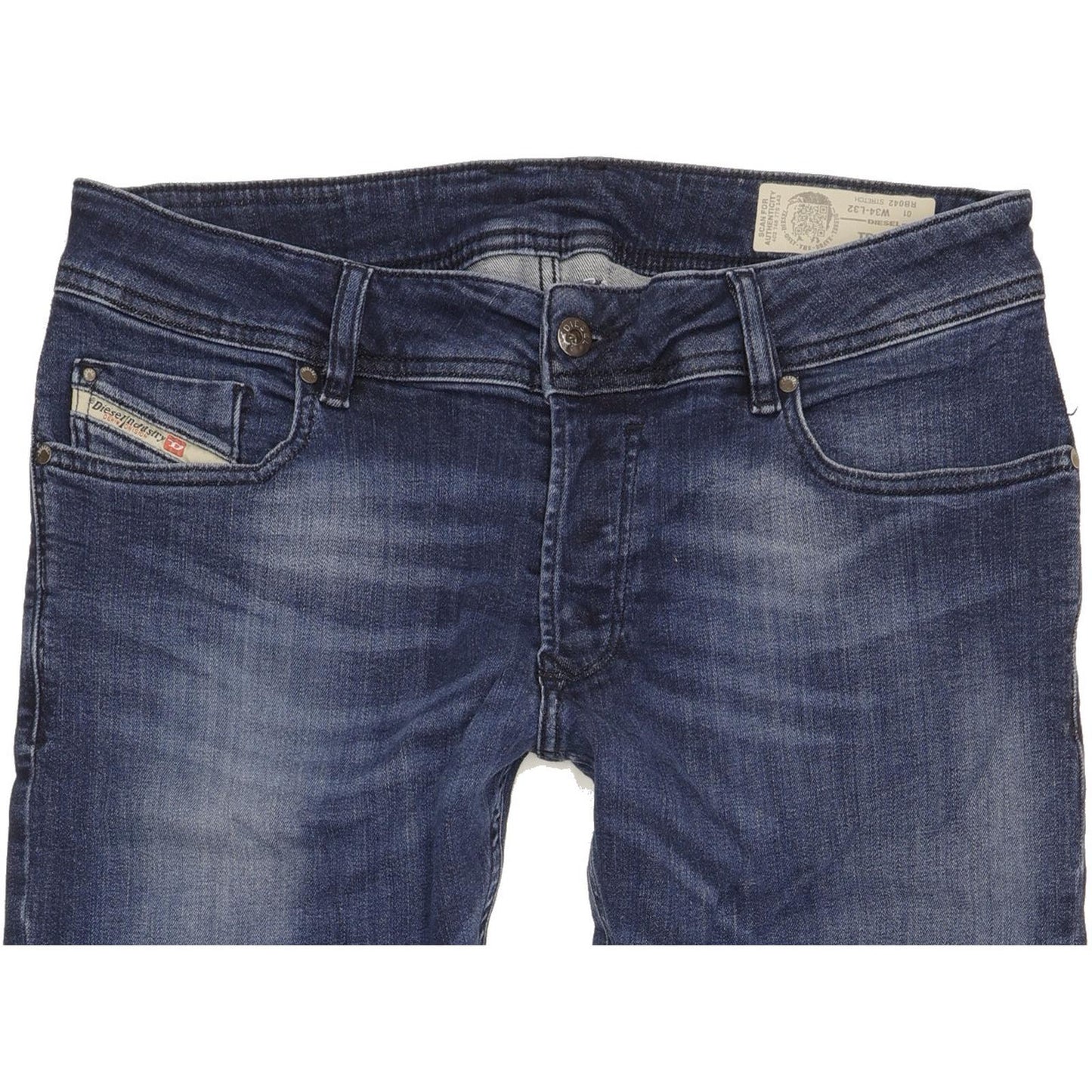 Diesel Troxer Men Blue Skinny Slim Stretch Jeans W34 L32