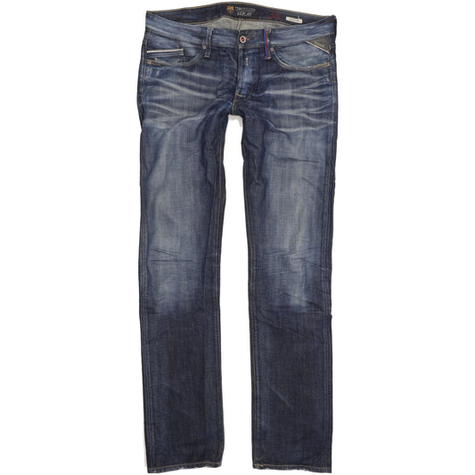 Replay Waitom Men Blue Straight Regular Jeans W34 L36