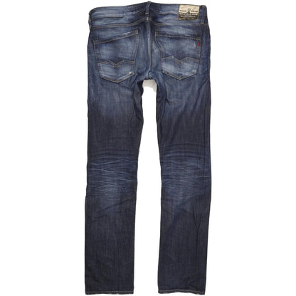 Replay Waitom Men Blue Straight Regular Jeans W34 L36