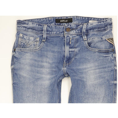 Replay Anbass Men Blue Skinny Slim Stretch Jeans W30 L31