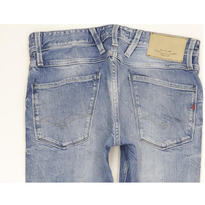 Replay Anbass Men Blue Skinny Slim Stretch Jeans W30 L31